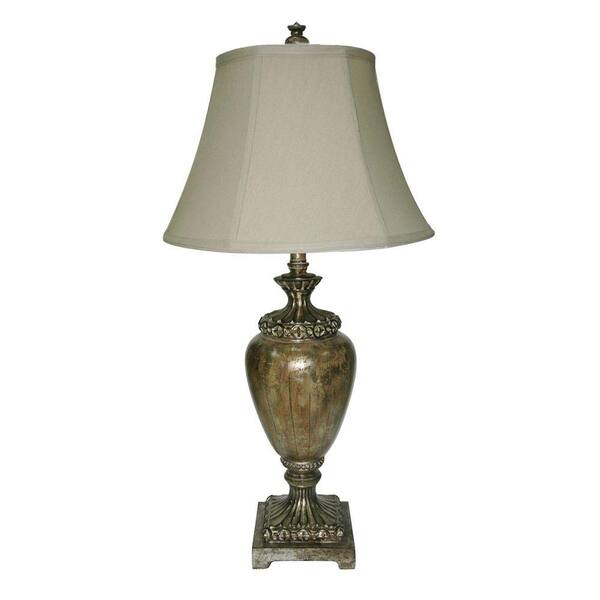 Absolute Decor 33 in. Opulant Silver Traditional Urn Table Lamp