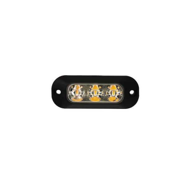 ECCO 1.4 in. 3.7 in. Amber Strobe Light 3 LEDS - The Home Depot