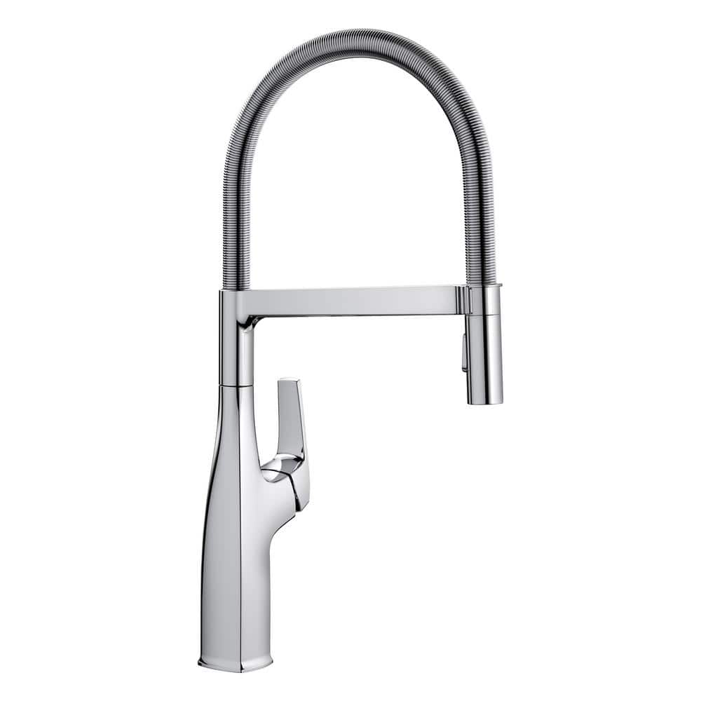 Blanco Rivana Single-Handle Semi-Pro Standard Kitchen Faucet in Chrome, Grey -  442675