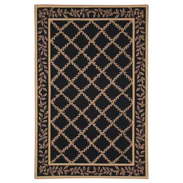 SAFAVIEH Chelsea Black/Gold 6 ft. x 9 ft. Border Area Rug