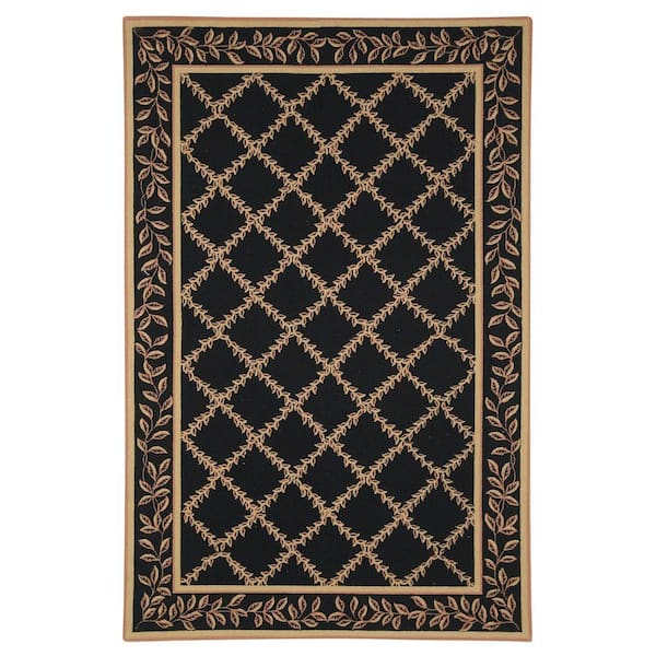 SAFAVIEH Chelsea Black/Gold 8 ft. x 10 ft. Border Area Rug