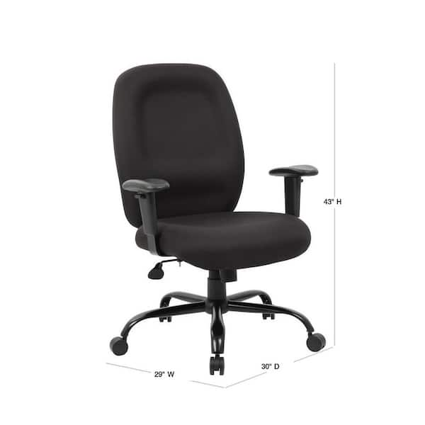 Heavy-Duty Bonded Leather Commercial Office Chair with Memory Foam