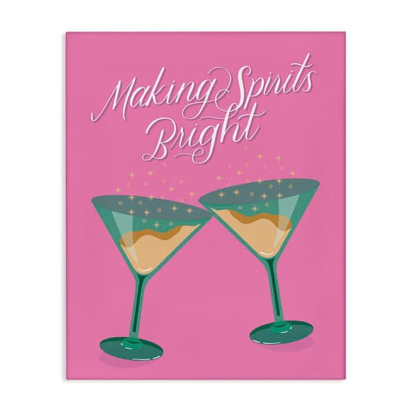 Stupell Industries Making Spirits Bright Cocktails by Hey Bre! Creative Studio Unframed Food Graphic Art Print 30 in. x 24 in.