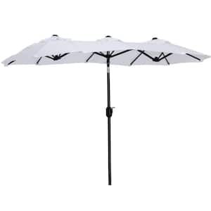 9.5 ft. Polyester Patio Market Umbrella in White