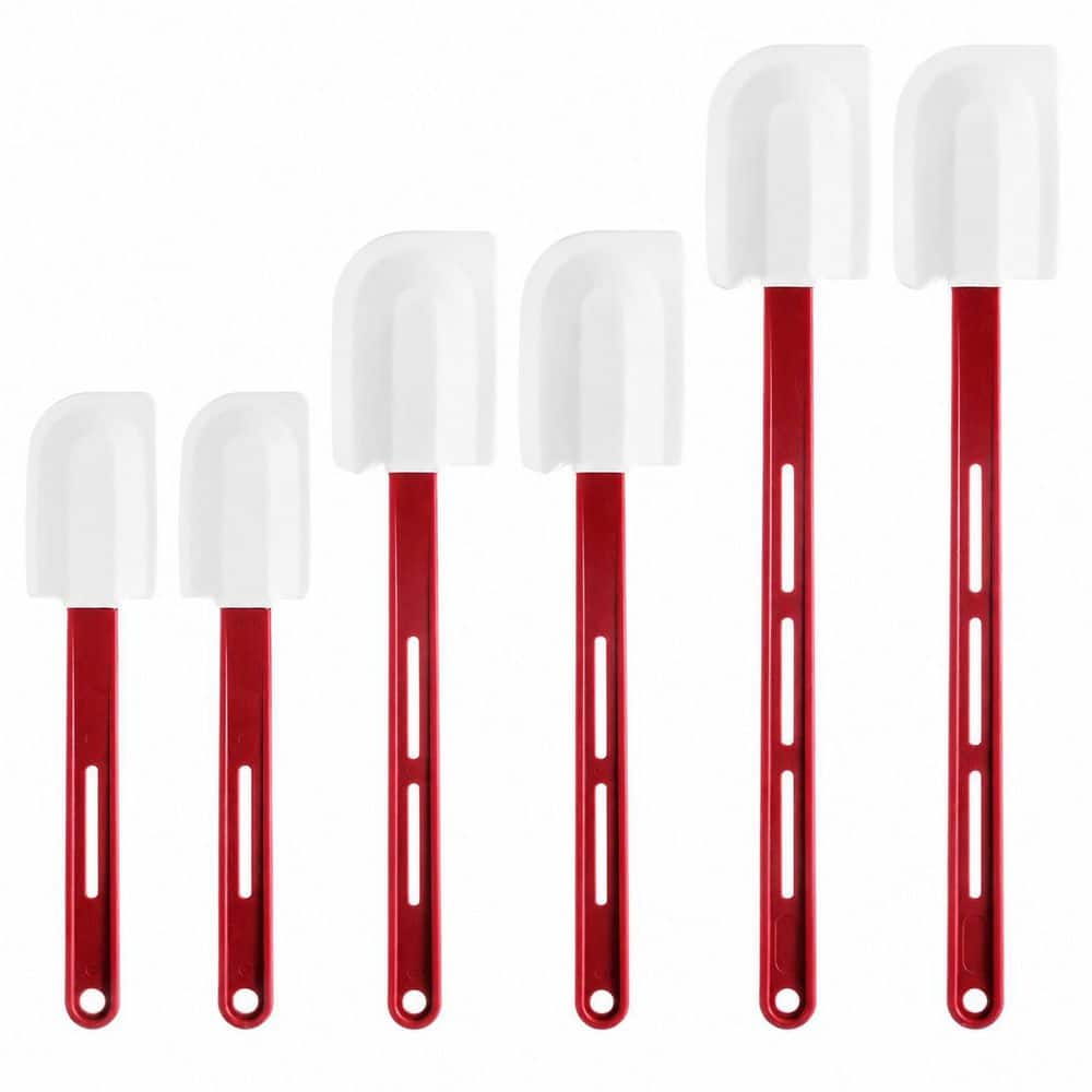 6-Piece High Temp Silicone Spatula Set with Handles, 10, 14, and 16.5 Inch Heat Resistant Scrapers, Dishwasher Safe price history on PriceWatchPro