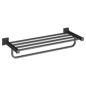 TS Series 24 in. Wall Mounted Double Towel Rack in Legacy Bronze