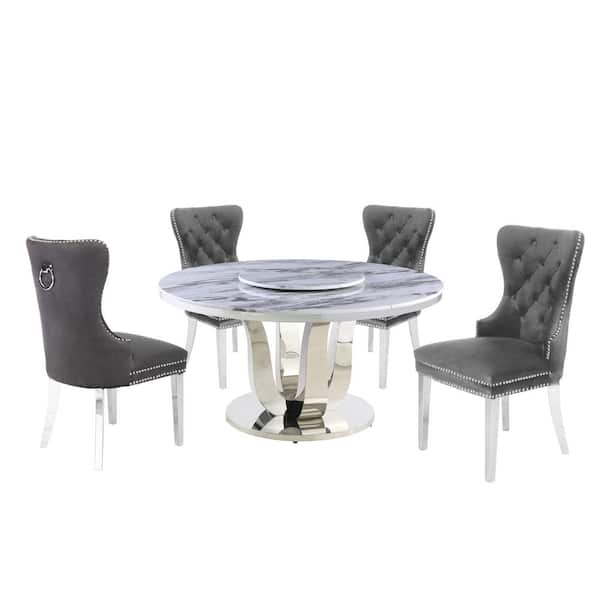 Round shape dining online table set