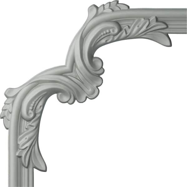 12-1/2 in. x 3/4 in. x 12-1/2 in. Urethane Claremont Panel Moulding Corner (Matches Moulding PML01X00CL)