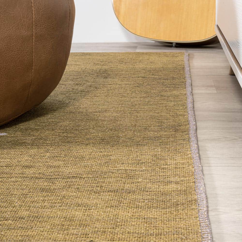 Chayton 8' x 10' Yellow and Cream Geometric Washable Area Rug