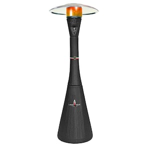 82 in. 46,000 BTU Black Rattan Traditional Liquid Propane Patio Heater