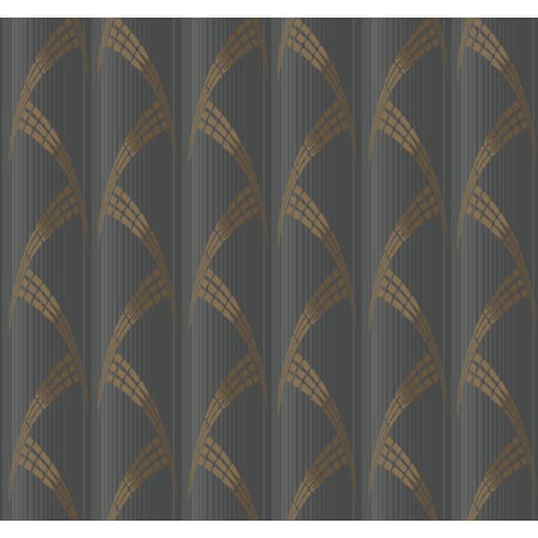 York Wallcoverings Black Metropolis Wallpaper, 27-in by 27-ft