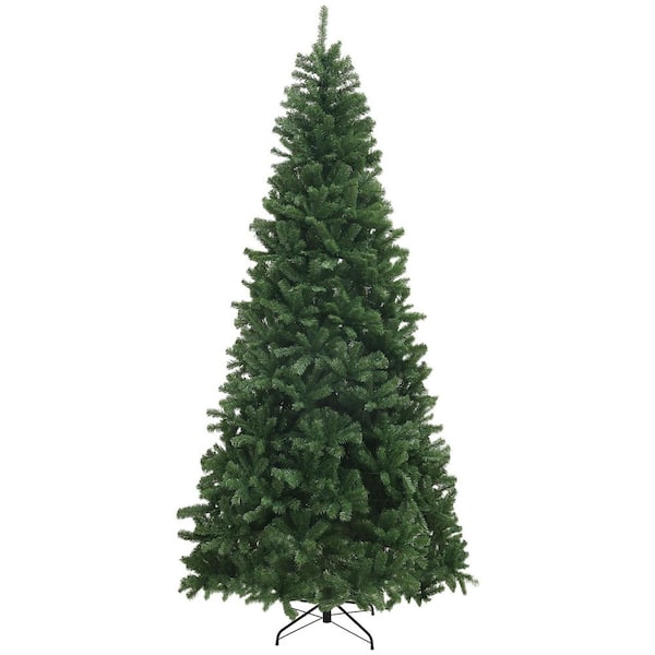 9ft Artificial Christmas Tree, Xmas Tree with 2132 Branch Tips, Auto Open, Holiday Decor with Steel Base for Home Office