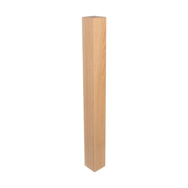 American Pro Decor 35-1/4 in. x 3-1/2 in. Unfinished North American Solid Oak Kitchen Island Leg