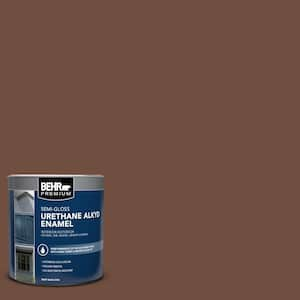 1 qt. #N160-7 Brown Velvet Semi-Gloss Enamel Urethane Alkyd Interior/Exterior Paint