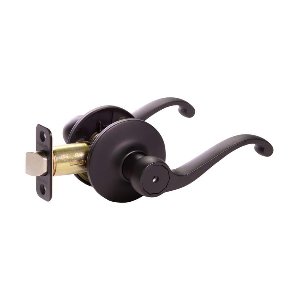 Scroll Matte Black Bed/Bath Privacy Door Lever price history on PriceWatchPro