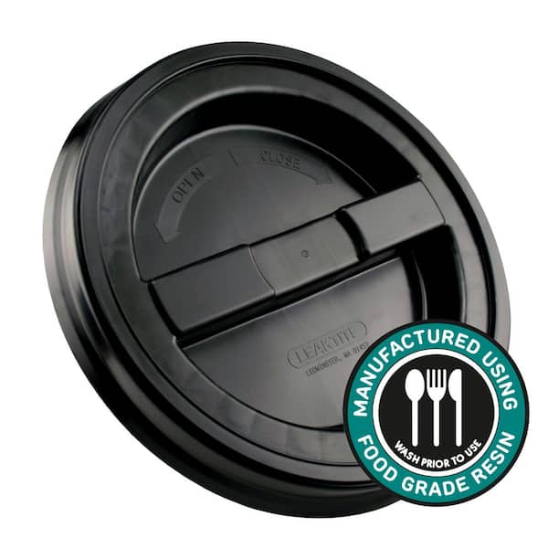 5-gal. and 3.5-gal. Screw Top Bucket Lid Black (576-Pack)