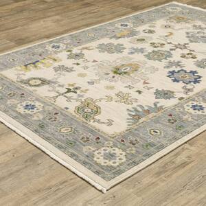 Lavista Ivory/Multi-Colored 2 ft. x 12 ft. Classic Persian Oriental Wool/Nylon Blend Indoor Runner Area Rug