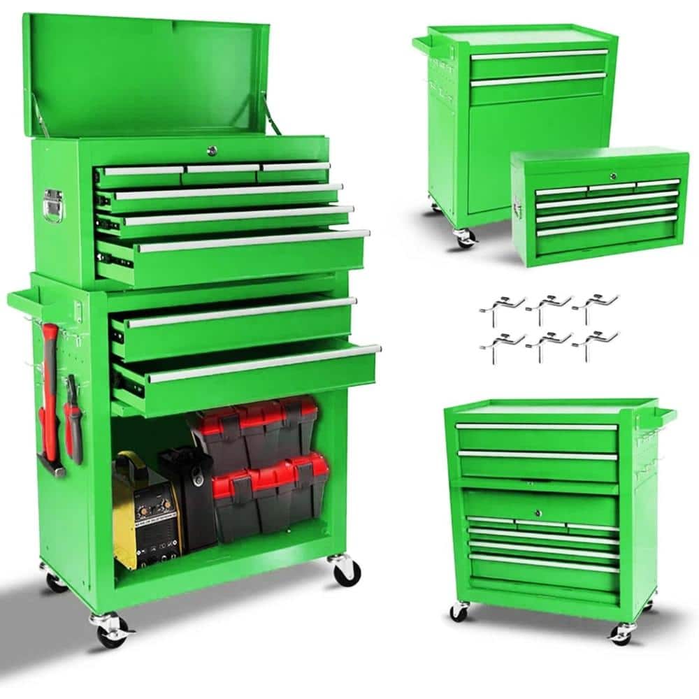 8-Drawer Rolling Tool Chest Combo with Wheels&Handle, 6 Hanging Hooks, Double Locking System price history on PriceWatchPro