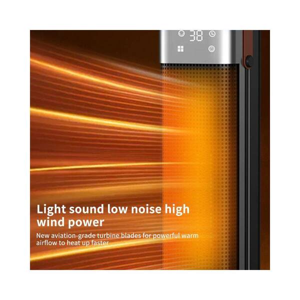 Jushua 22.6 in. H Tower Electric Infrared Forced Air Heater with Low Power Consumption Adjustable Thermostat Space Heater
