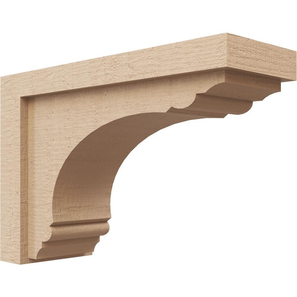 Ekena Millwork 5 in. x 10 in. x 15 in. Classic Warren Rough Cedar Woodgrain TimberThane Corbel, Primed Tan