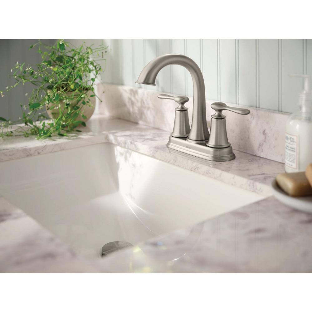 Ellicott Spot Resist Brushed Nickel 2-Handle Bathroom Faucet