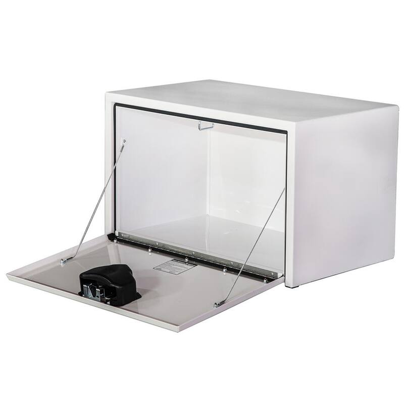 18 in. x 18 in. x 30 in. White Steel Underbody Truck Tool Box