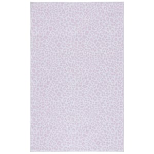 Faux Hide Ivory/Pink 4 ft. x 6 ft. Machine Washable Animal Print Area Rug