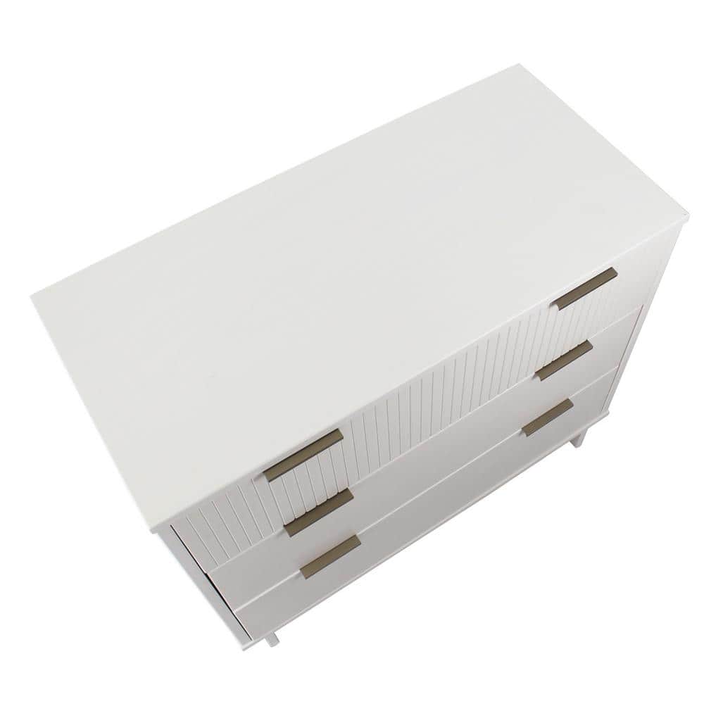Granville Glam 41'' White Engineered Wood Horizontal Dresser