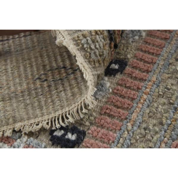 2 ft. x 3 ft. Tan, Orange, Blue Abstract Area Rug