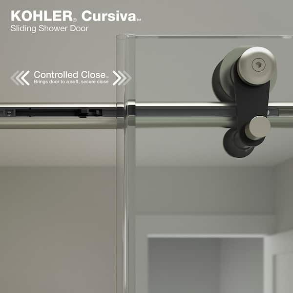 KOHLER Cursiva 56-60 in. W x 78 in. H Sliding Frameless