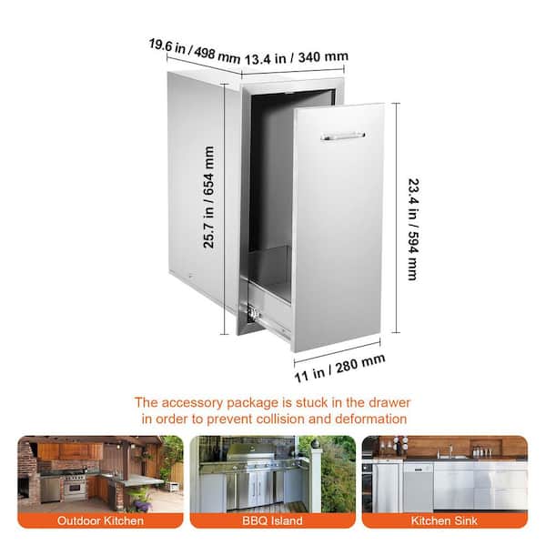 SKYSHALO 13.6 in.W x 26 in.H x 19.3 in. D. Silver Lower