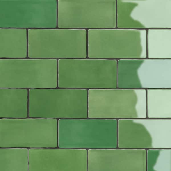 Viva Aloe 3 in. x 6 in. Ceramic Wall Tile (4.16 sq. ft. /Case)