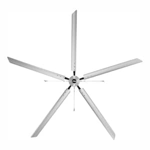 Titan 16 ft. 220-Volt Indoor Anodized Aluminum 3 Phase Commercial Ceiling Fan
