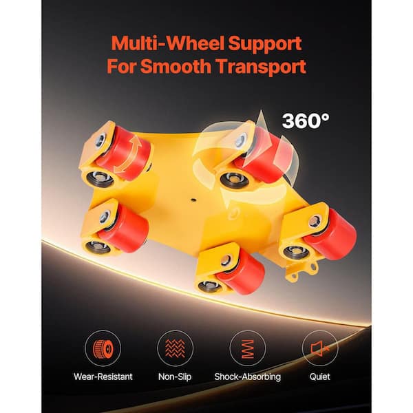 SKYSHALO Machine Skate, 8800 lbs. Machinery Moving Skate, with 360