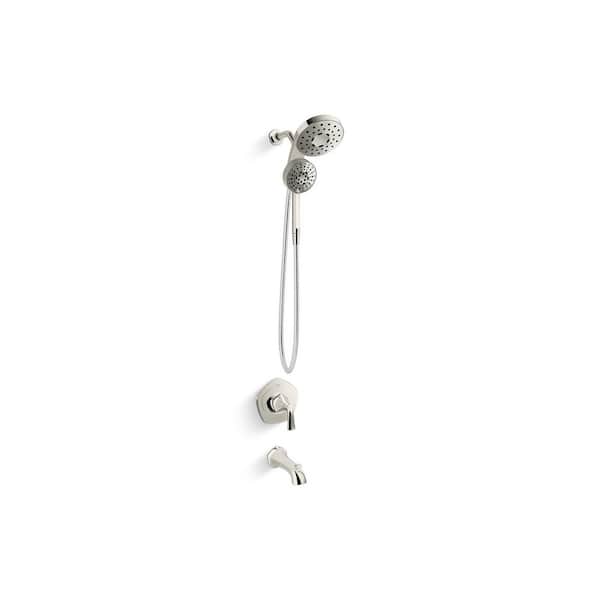 KOHLER Sundae Single Handle 1-Spray Tub and Shower Faucet 1.75 GPM in. Vibrant Polished Nickel (Valve Included)