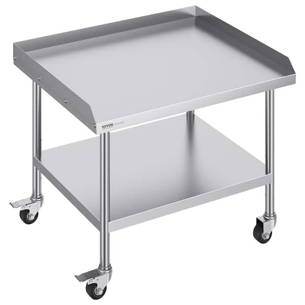 VEVOR Stainless Steel Worktable, 30 x 36 x 30 in. Commercial Food Prep Worktable, Kitchen Utility Table, Heavy Duty, Sliver