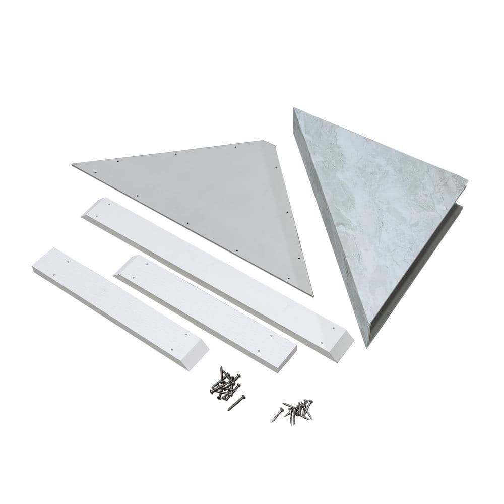 24.88 in. x 12.31 in. Vinyl Waterproof Walk in Corner Shower Seat in Iced Pewter/Urban Fjord price history on PriceWatchPro