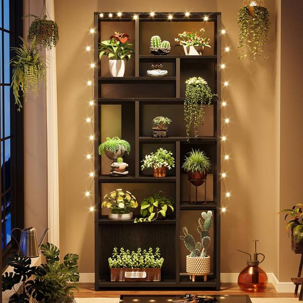 BYBLIGHT 70.9 in. Tall Black Engineered Wood 12-Shelf BYBLIGHT 70.9 in. Tall Black Engineered Wood 12-Shelf