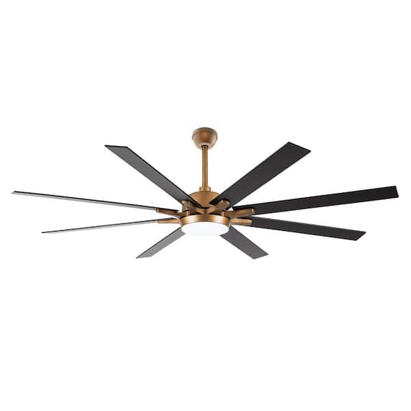SkyFan Procyon 65 in. 8-Blade Color Changing LED Gold Plug and Play Ceiling Fan