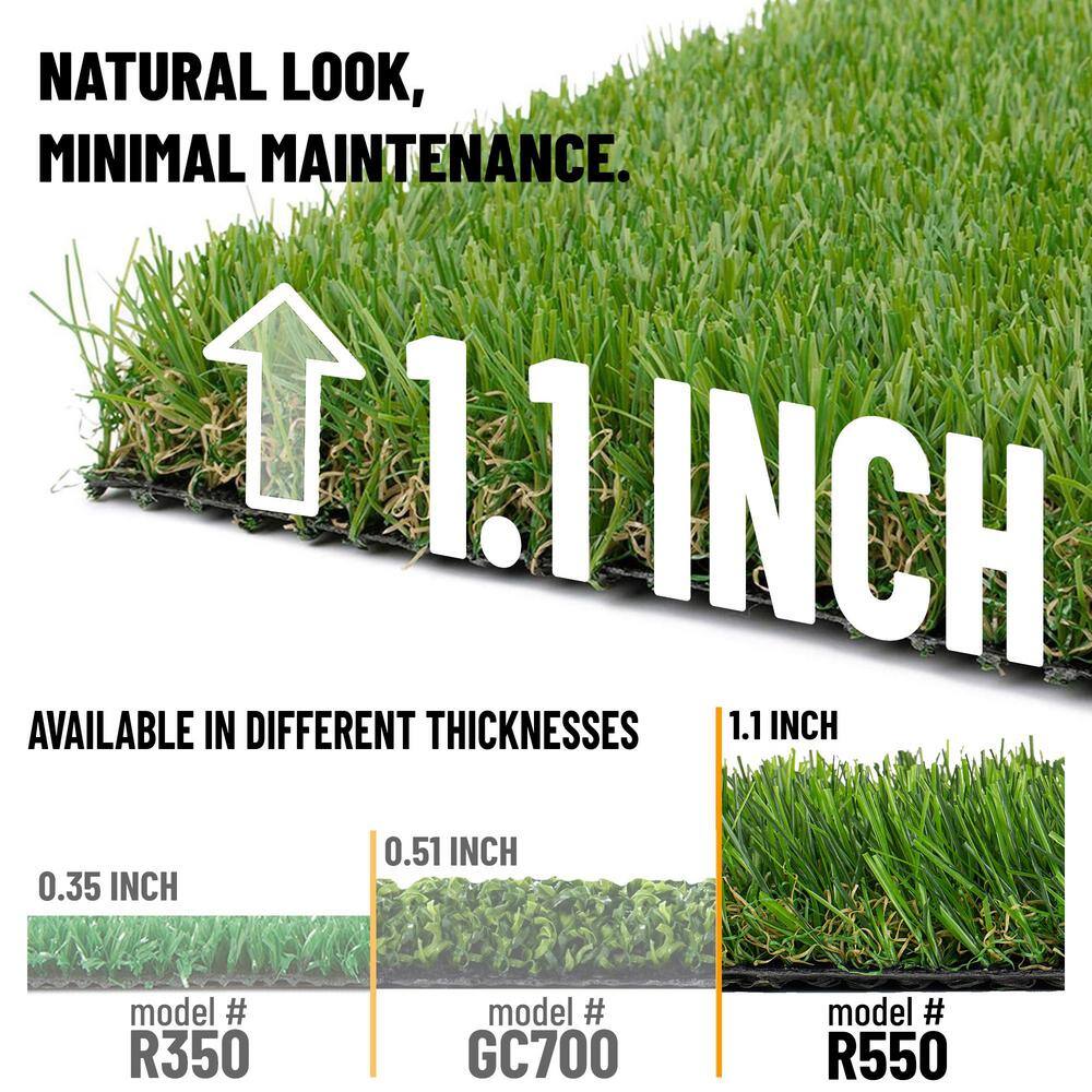 Green High Pile Waterproof Artificial Grass Area Rug 6'6" x 9'