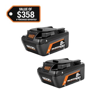 18V 8.0 Ah Max Output EXP Lithium-Ion Battery (2-Pack)