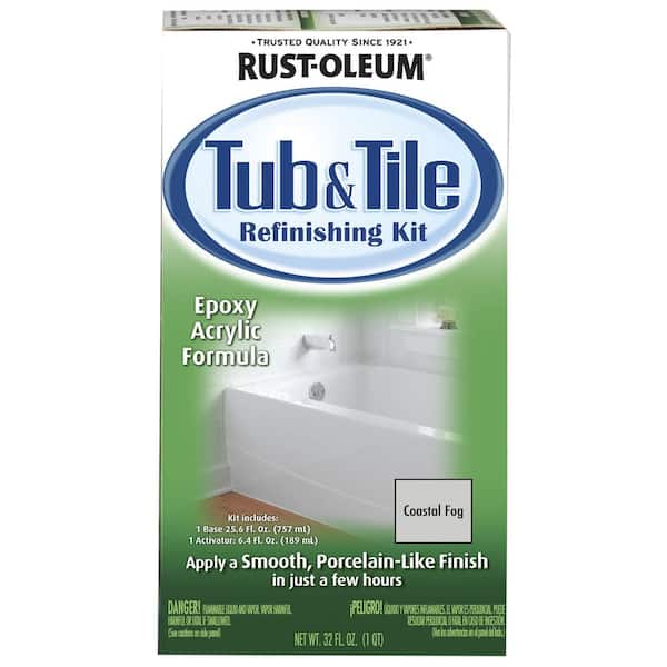 Rust Oleum Specialty 1 Qt Coastal Fog, Home Depot Bathtub Painting Kit