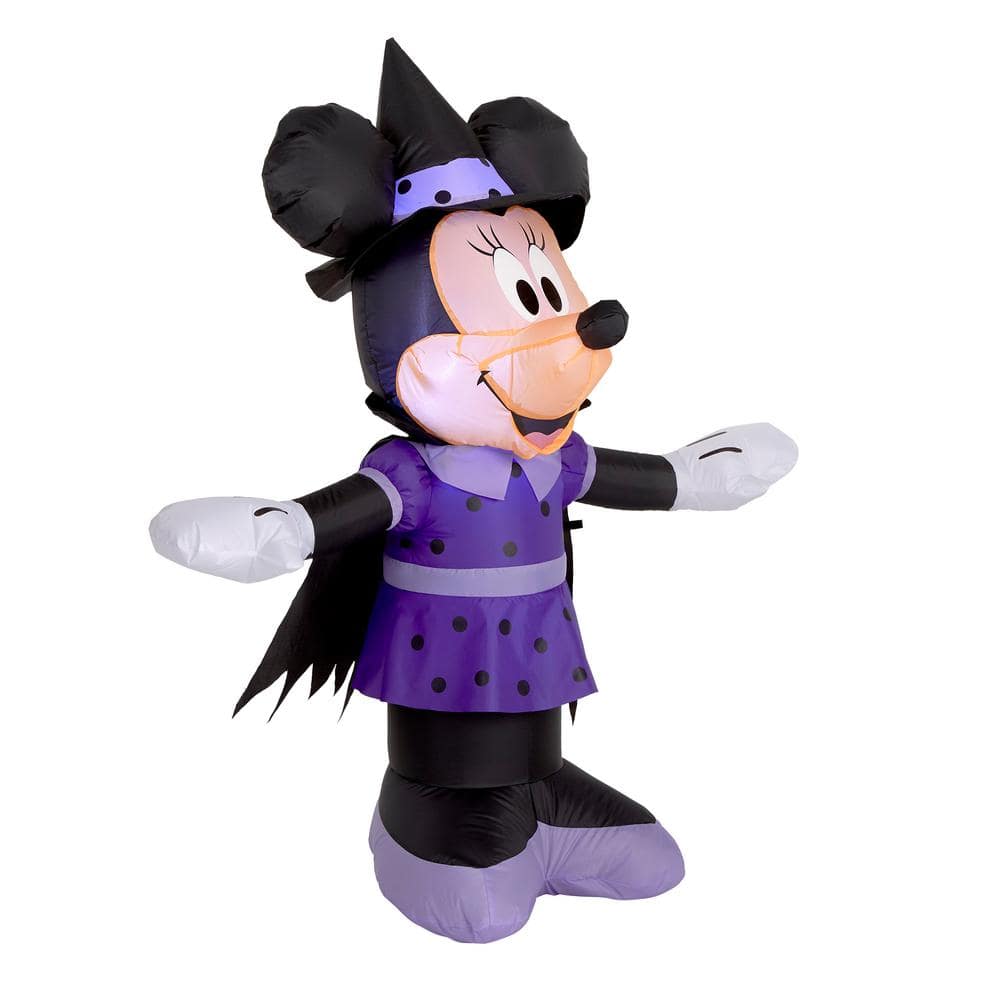 3.5 ft. Minnie in Purple Witch Costume Airblown Disney Halloween Inflatable