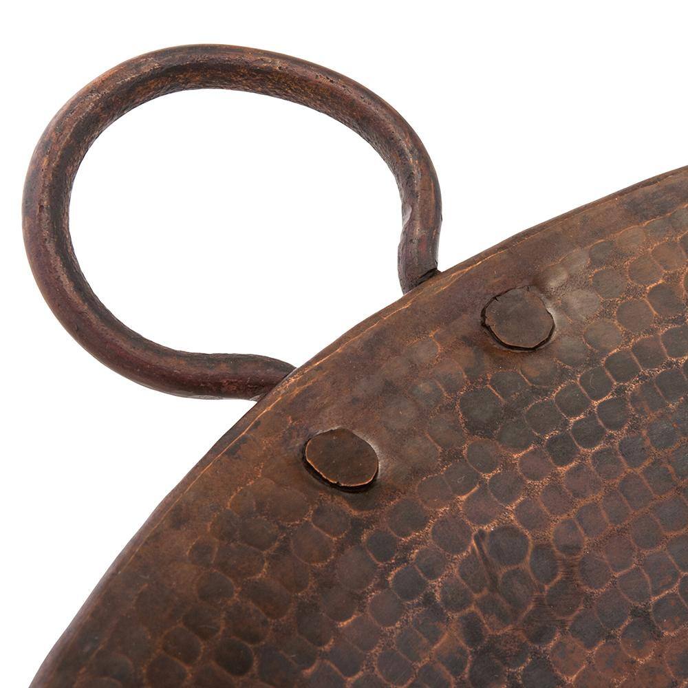 16" Round Hammered Copper Above-Counter Sink with Oil Rubbed Bronze Finish