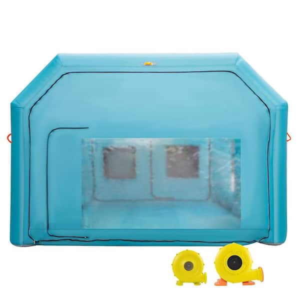 26 x 15 x 10 ft. Portable Inflatable Paint Booth, Upgraded Blow Up Spray Booth Tent, Auto Paint Workstation