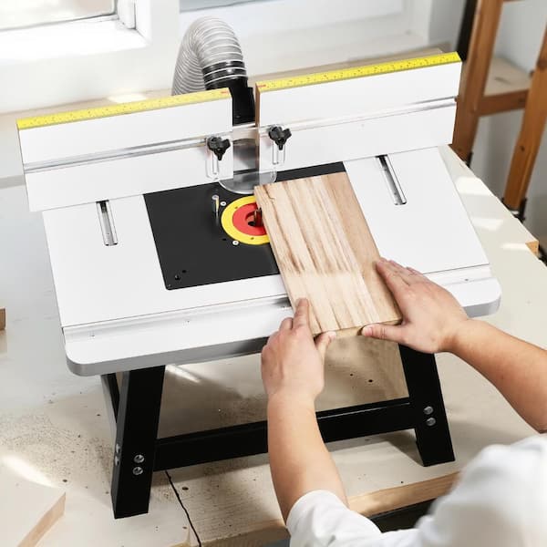 Benchtop Router Table 24 in. x 15. 7 in. Bench Top Routing Table with Adjustable Fence MDF 2-1/2in. Dust Collection Port