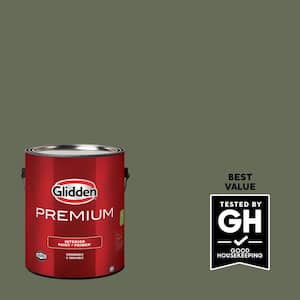 Glidden Premium 1 gal. PPG1126-7 All About Olive Flat Interior