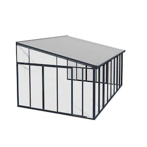 SanRemo 13 ft. x 14 ft. Gray/Clear Sunroom, Patio Enclosure and Solarium
