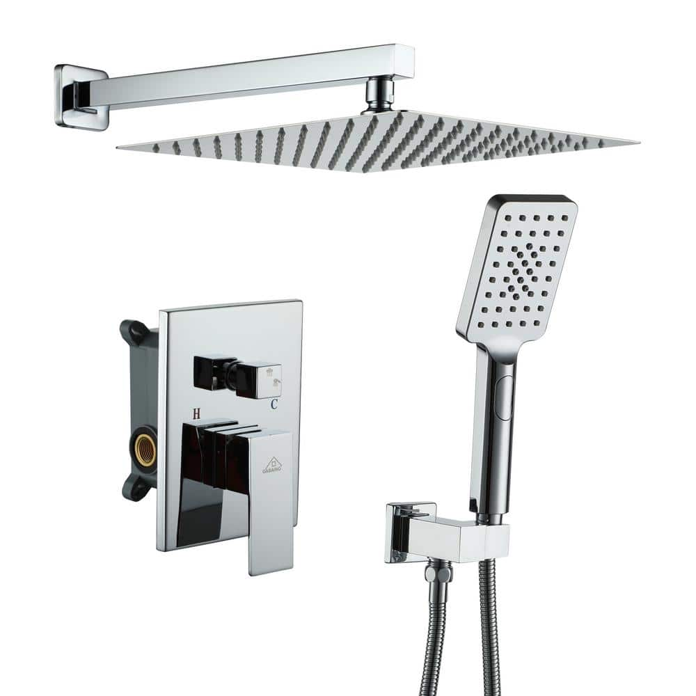 CASAINC 3-Spray Patterns with 2.5 GPM 12 in. Wall Mount Dual Shower ...