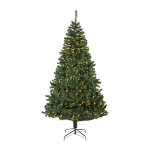 7.5 ft. Pre-Lit Northern Tip Pine Artificial Christmas Tree with 400 Clear LED Lights
